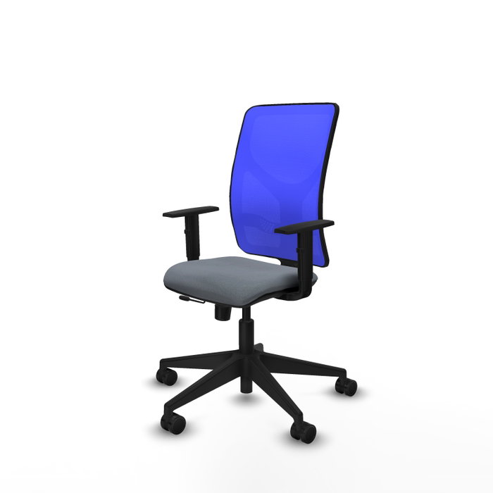 PIQUERAS Y CRESPO Silla de oficina Motilla Sincro/Traslack Gris y Azul