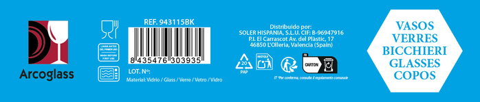 La Mediterranea Set 6 Vasos Nela Talco 290 cc (4 Cajas)淘品