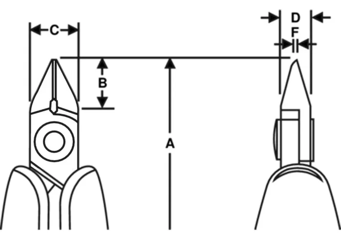 LINDSTRÖM Alicates de corte lateral de precisión ESD 135,5 mm