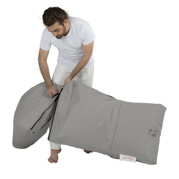 Atelier Del Sofa Pouf Sofá Cama Fume para Jardín, Puff Exterior Impermeable de Poliéster Reciclado, 180 cm