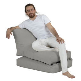 Atelier Del Sofa Pouf Sofá Cama Fume para Jardín, Puff Exterior Impermeable de Poliéster Reciclado, 180 cm