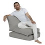 Atelier Del Sofa Pouf Sofá Cama Fume para Jardín, Puff Exterior Impermeable de Poliéster Reciclado, 180 cm