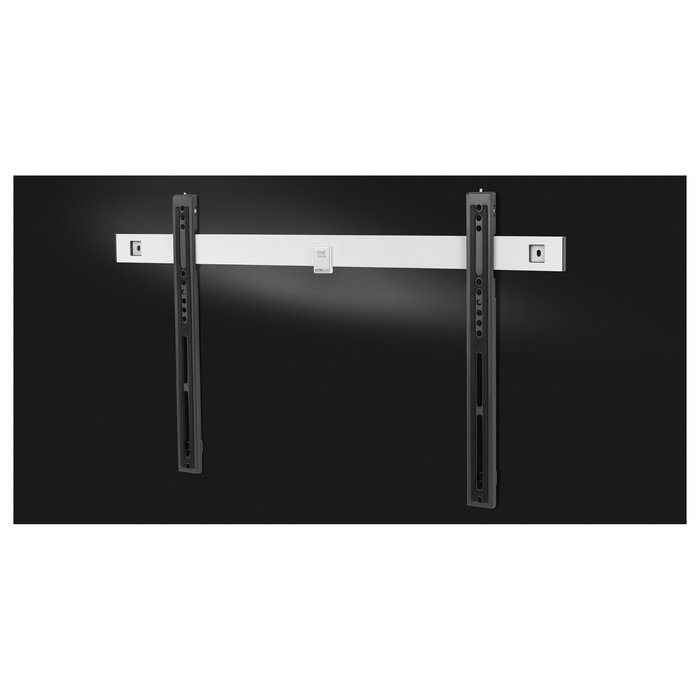 One For All - WM 6611 Ultraslim Flat TV Wandhalterung 90, Soporte mural fino para TV de 32 a 90 pulgadas, peso hasta 80 kg, VESA 100x100 a 600x400 mm, color blanco/negro