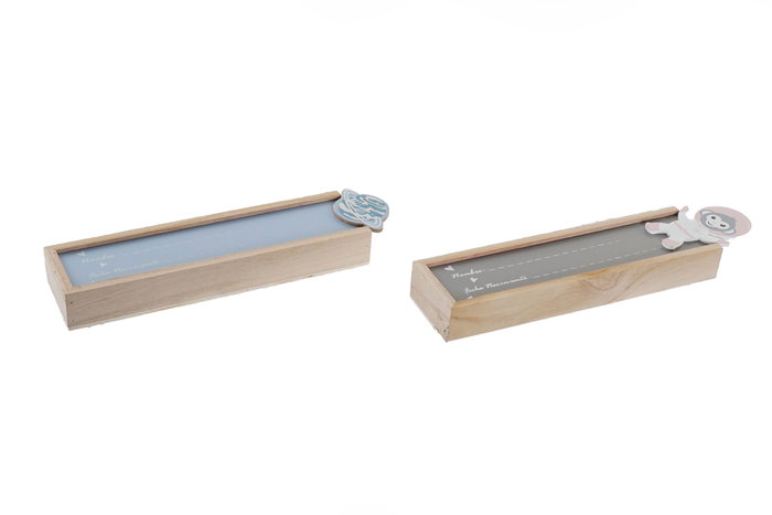 DKD Home Decor Caja Natural MDF 8 x 6 x 25 cm (4 Unidades)