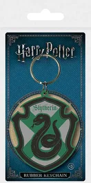 Pyramid RK38696C Llavero Harry Potter - Slytherin, Llavero Tipo Cartera en Caucho, Figura Negra, Verde y Blanca