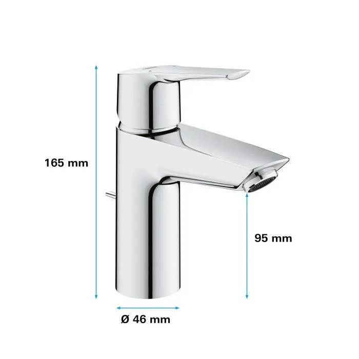GROHE Mezclador monomando de lavabo Start Tamaño S - Grifería de baño y cocina cromo pulido GROHE Mezclador monomando de lavabo Start Tamaño S - Grifería de baño y cocina cromo pulido