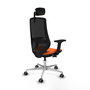 PIQUERAS Y CRESPO Silla de oficina Mardos con mecanismo Sincro/Traslack Naranja y Negro