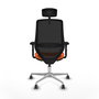 PIQUERAS Y CRESPO Silla de oficina Mardos con mecanismo Sincro/Traslack Naranja y Negro