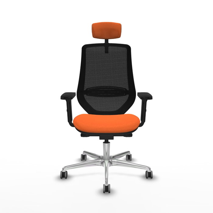 PIQUERAS Y CRESPO Silla de oficina Mardos con mecanismo Sincro/Traslack Naranja y Negro