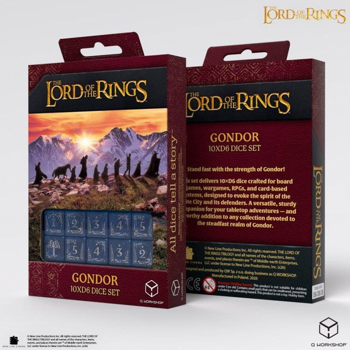 Q Workshop El Señor de los Anillos: Pack de 10 Dados D6 Gondor Q Workshop El Señor de los Anillos: Pack de 10 Dados D6 Gondor