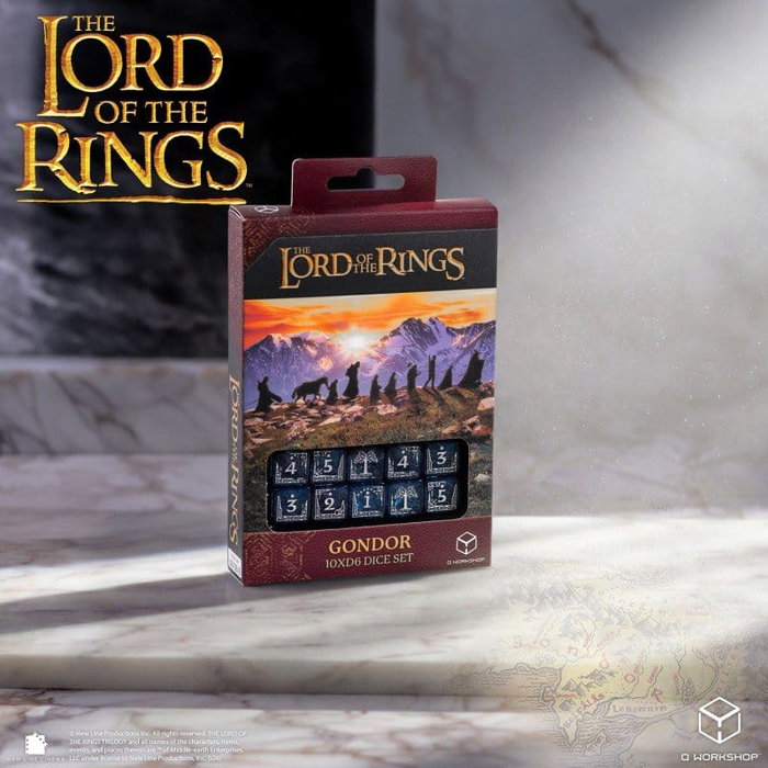 Q Workshop El Señor de los Anillos: Pack de 10 Dados D6 Gondor Q Workshop El Señor de los Anillos: Pack de 10 Dados D6 Gondor