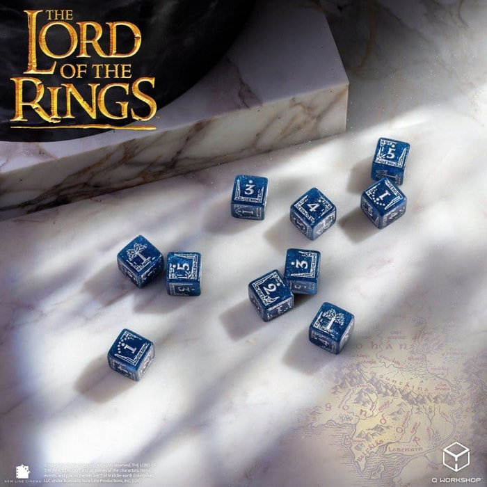 Q Workshop El Señor de los Anillos: Pack de 10 Dados D6 Gondor Q Workshop El Señor de los Anillos: Pack de 10 Dados D6 Gondor