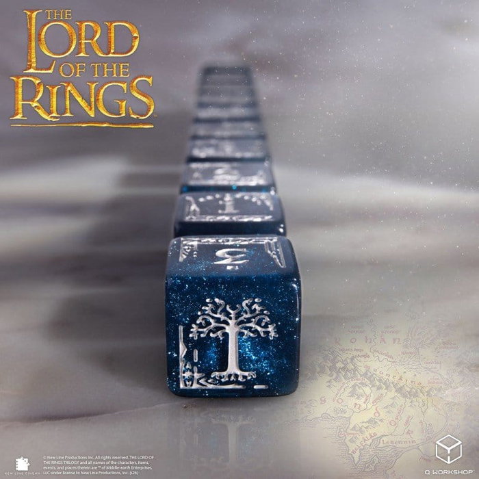 Q Workshop El Señor de los Anillos: Pack de 10 Dados D6 Gondor Q Workshop El Señor de los Anillos: Pack de 10 Dados D6 Gondor