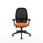 PIQUERAS Y CRESPO Silla de oficina Cilanco Naranja y Negro