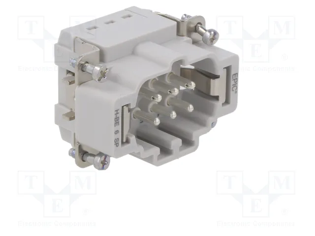 LAPP EPIC H-BE Conector Macho de Plantilla de Contacto, 6 Pines