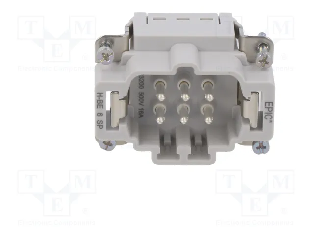 LAPP EPIC H-BE Conector Macho de Plantilla de Contacto, 6 Pines