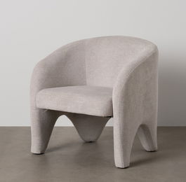 Sillón Beige Tejido Salón 74 X 73 X 75 cm