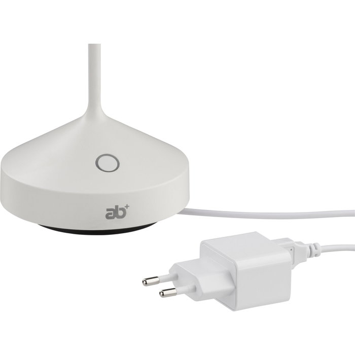 ab+ Lámpara de mesa portátil Tempo blanca