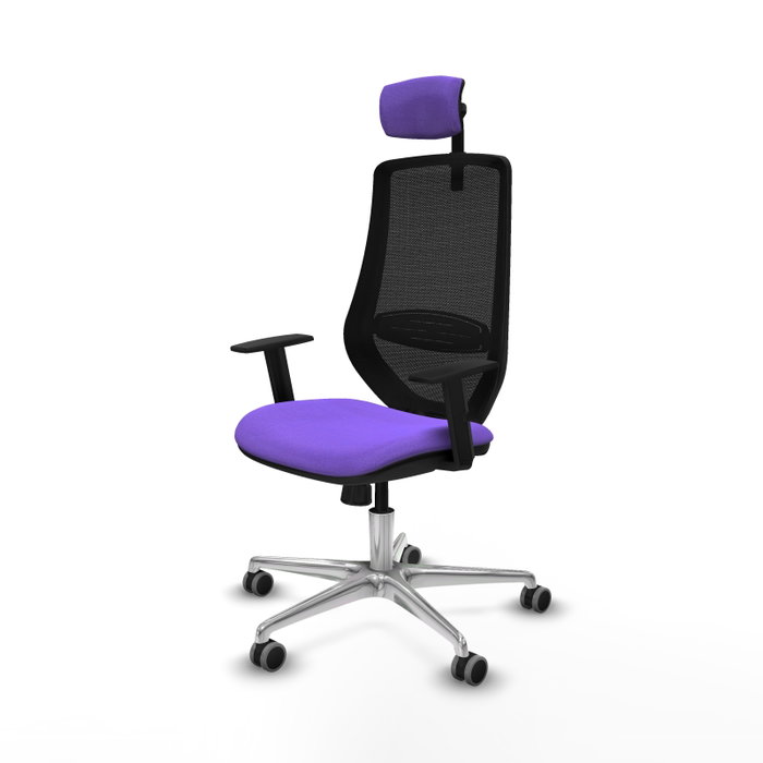PIQUERAS Y CRESPO Silla de oficina Mardos Sincro Lila y Negro
