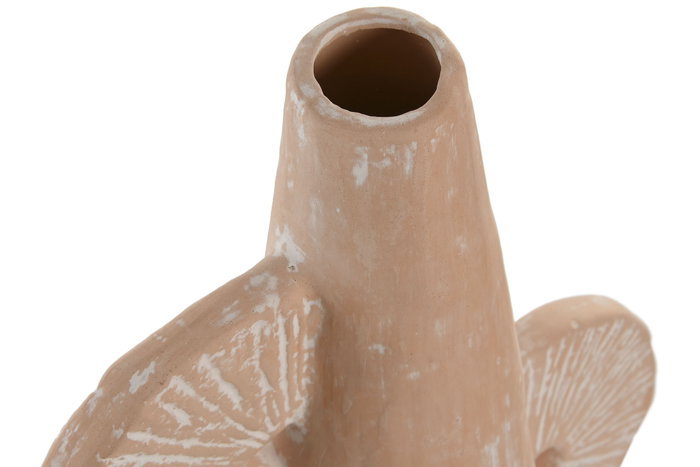 DKD Home Decor Jarrón de Terracota con Asas Natural DKD Home Decor Jarrón de Terracota con Asas Natural