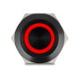 DeLOCK 22015 Interruptor pulsador con LED rojo y montaje de 22 mm