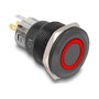 DeLOCK 22015 Interruptor pulsador con LED rojo y montaje de 22 mm