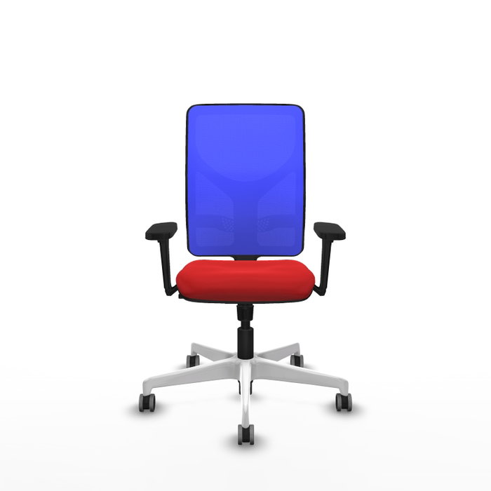 PIQUERAS Y CRESPO Silla de oficina Motilla con mecanismo Sincro, Rojo y Azul