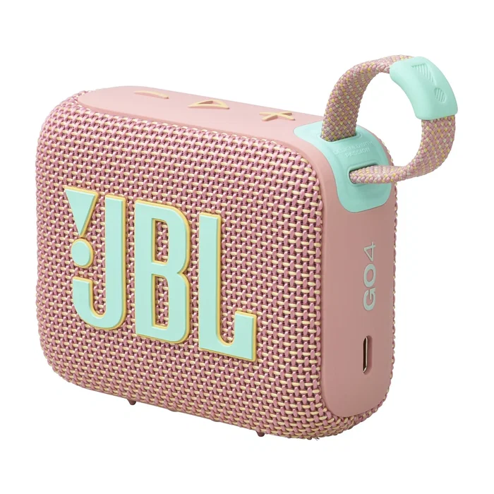 JBL Altavoz Portátil GO 4 Rosa - Bluetooth 5.3, IP67 Resistente al Agua/Polvo, 4.2W, Batería 7h, USB-C - Portátil, Ligero, para Smartphone