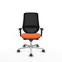 PIQUERAS Y CRESPO Silla de oficina Mardos con mecanismo Sincro/Traslack, Naranja/Negro