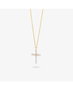Radiant Collar Gold perlas CRUCES Dorado con Acero Inoxidable