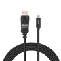 Lindy 43500 Adaptador Cable USB-C a DisplayPort 1 m Negro - 4K Ultra HD 3840x2160@60Hz, 21.6 Gbit/s, DP 1.2, Plug and Play