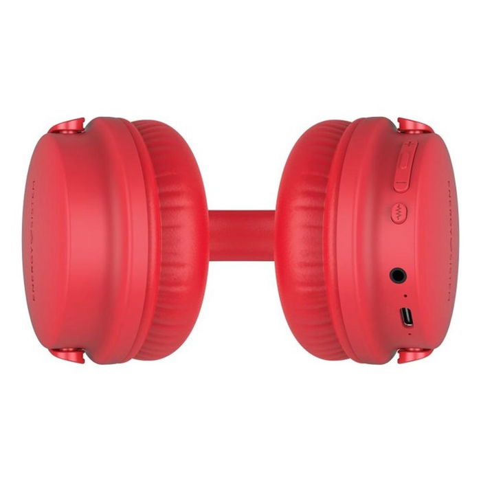 Energy Sistem Auriculares Style 3 Inalámbricos Bluetooth 5.1 Diadema Plegables Circumaural Rojo - 25 Horas Batería, Micrófono, USB-C