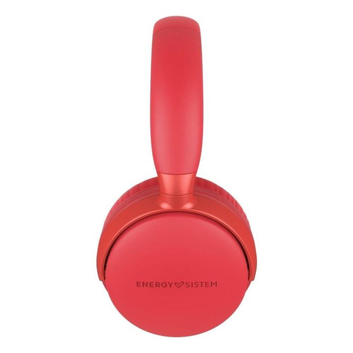 Energy Sistem Auriculares Style 3 Inalámbricos Bluetooth 5.1 Diadema Plegables Circumaural Rojo - 25 Horas Batería, Micrófono, USB-C
