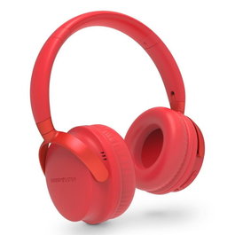 Energy Sistem Auriculares Style 3 Inalámbricos Bluetooth 5.1 Diadema Plegables Circumaural Rojo - 25 Horas Batería, Micrófono, USB-C