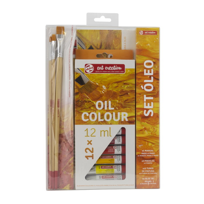 Talens Set de Creación Artística de Óleo 12 Tubos x 12ml Colores Surtidos