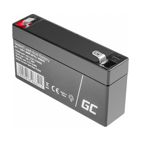 Green Cell AGM52 Batería VRLA de 6V 1,2Ah