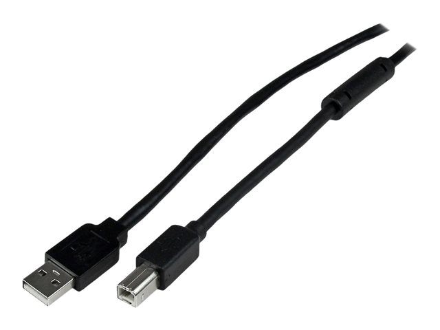 StarTech.com Cable USB 2.0 Activo Amplificado 20m USB A a USB B para Impresoras y Periféricos