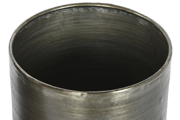 DKD Home Decor Set de 2 Maceteros de Aluminio Envejecido Verde Musgo y Dorado