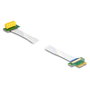 DeLOCK Tarjeta elevadora PCI Express x1 con cable FPC de 30 cm y ángulo de 90°