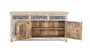 Giner y Colomer Aparador de Madera de Mango Maciza con 3 Cajones y 3 Puertas Blanco y Azul