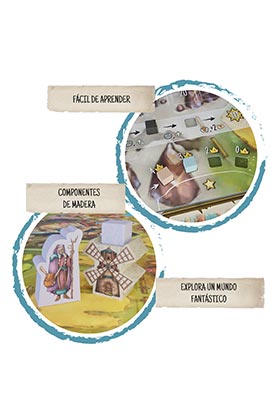 SD GAMES Juego de Mesa Tierras Encantadas Español Estrategia, +14 años, 2-4 Jugadores, 60 Minutos