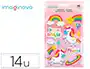 Imaginovo Pegatinas Unicornios Magic Dreams con Relieve 210x130 mm en Blister