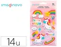Imaginovo Pegatinas Unicornios Magic Dreams con Relieve 210x130 mm en Blister