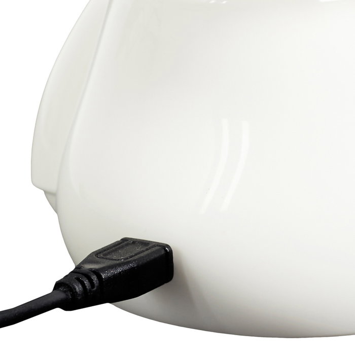 Home Deco Kids Luz Quitamiedo Gato USB con 3 Intensidades Regulables, Lámpara de Noche Infantil ABS y Polipropileno, 11.5x11x17 cm