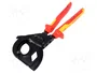 KNIPEX Tijeras con mecanismo de trinquete para cables de Ø45mm