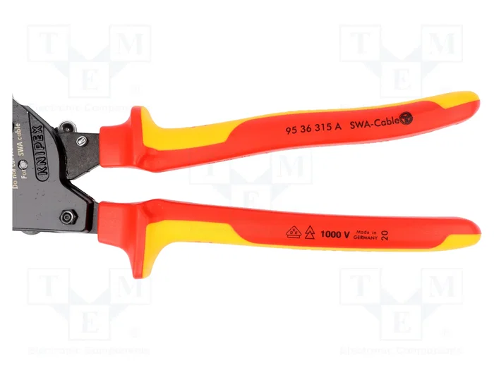KNIPEX Tijeras con mecanismo de trinquete para cables de Ø45mm