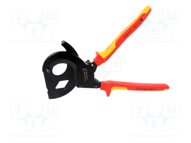 KNIPEX Tijeras con mecanismo de trinquete para cables de Ø45mm