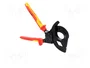 KNIPEX Tijeras con mecanismo de trinquete para cables de Ø45mm