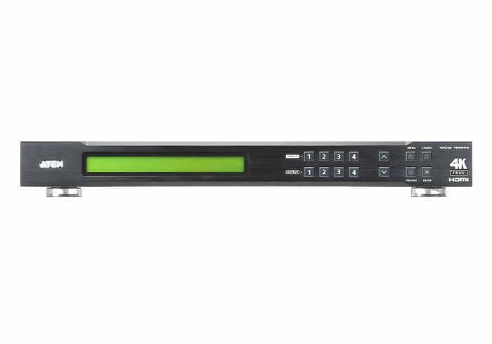 Aten VM0404HB Conmutador HDMI Matrix True 4K, HDCP 2.2, 3D, 4K @ 60Hz (4:4:4), Deep Color, CEC, Control RS-232, Ethernet, IR