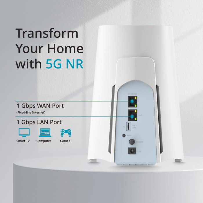 D-Link G530V2 Router Inalámbrico 5G NR Wi-Fi 6 Doble Banda Blanco